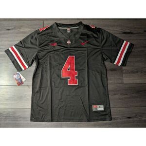 🚨 Jeremiah Smith #4 Ohio State Buckeyes BLACKOUT Stitched Men's Jersey